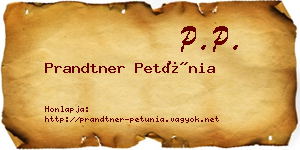 Prandtner Petúnia névjegykártya